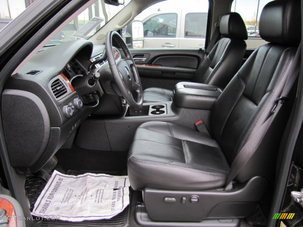 Ebony Interior 2009 Chevrolet Silverado 3500HD LTZ Crew Cab 4x4 Photo #60368135