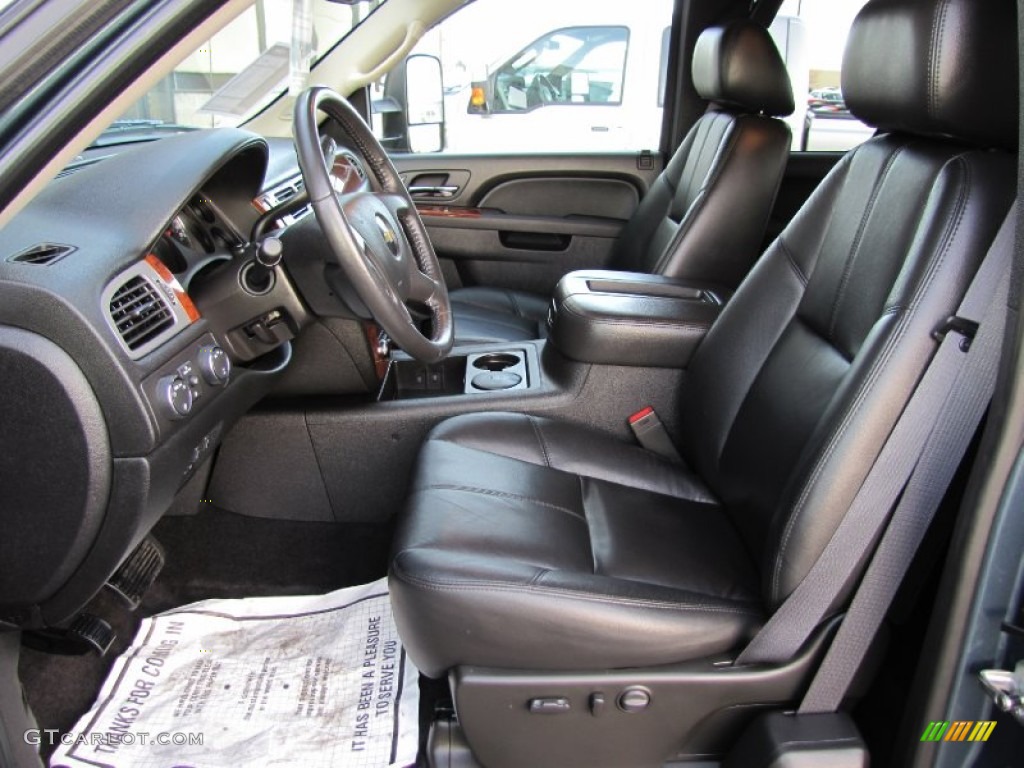 Ebony Interior 2011 Chevrolet Silverado 2500HD LTZ Extended Cab 4x4 Photo #60368943
