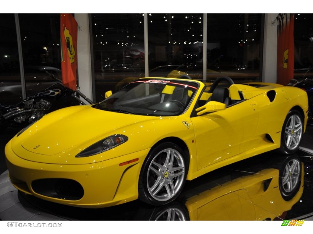 2007 F430 Spider F1 - Giallo Modena DS (Yellow) / Nero photo #13