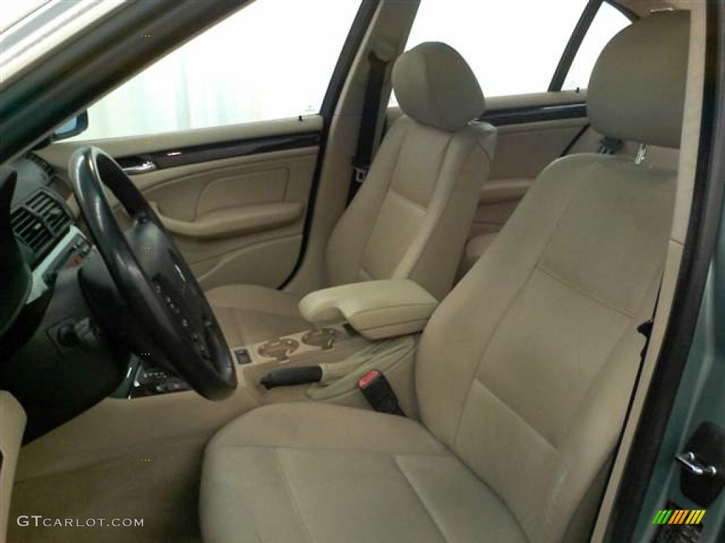 2002 3 Series 330i Sedan - Grey Green Metallic / Tan photo #6