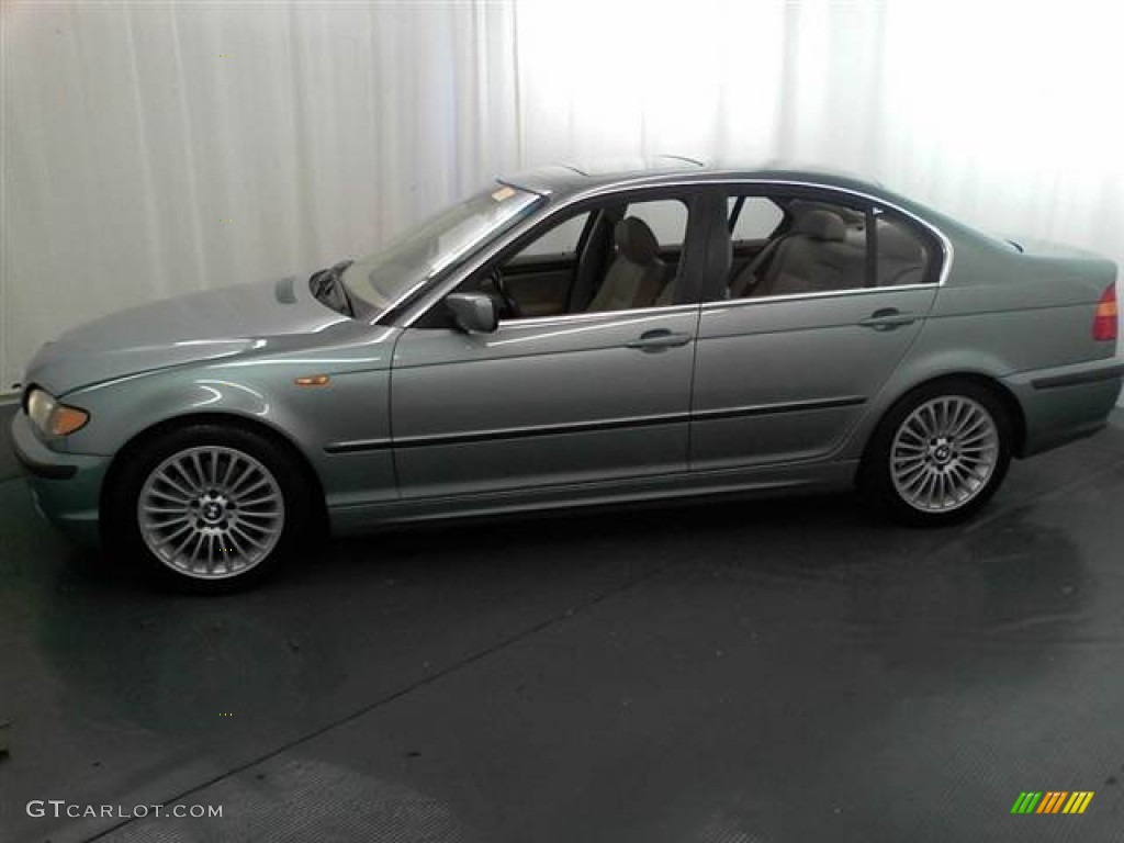 2002 3 Series 330i Sedan - Grey Green Metallic / Tan photo #18