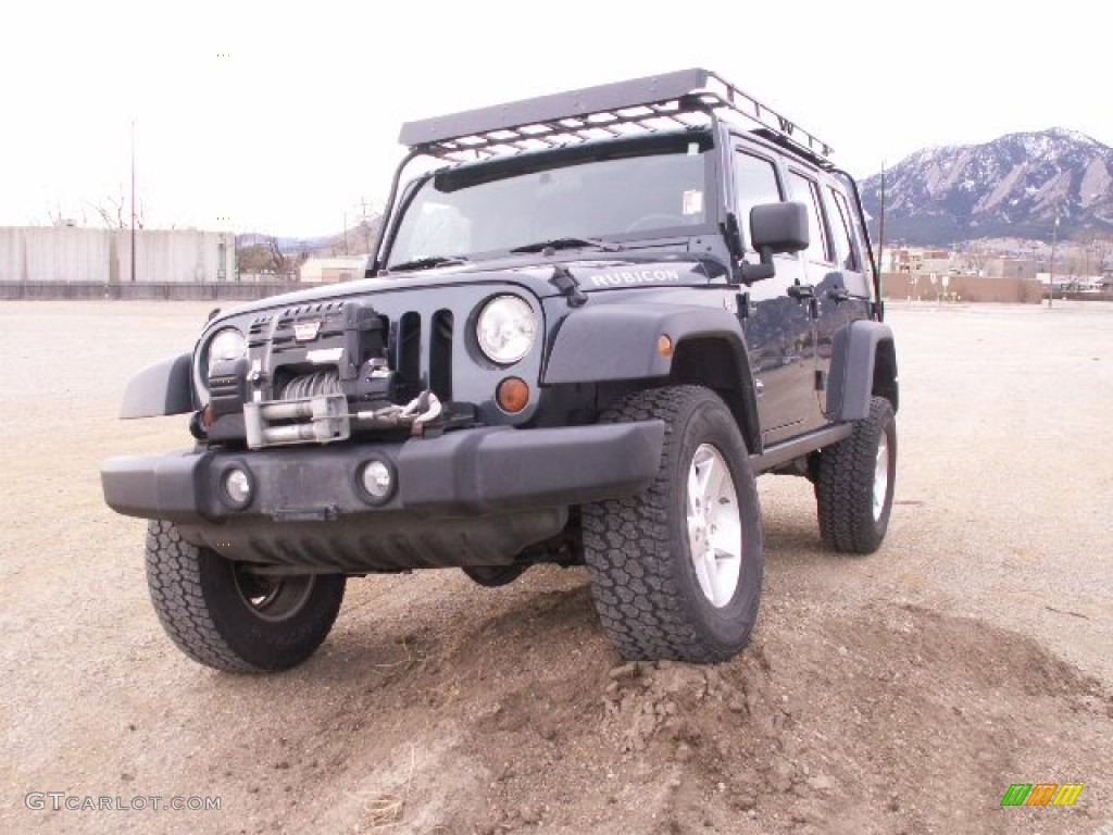 2008 Wrangler Unlimited Rubicon 4x4 - Steel Blue Metallic / Dark Slate Gray/Med Slate Gray photo #1