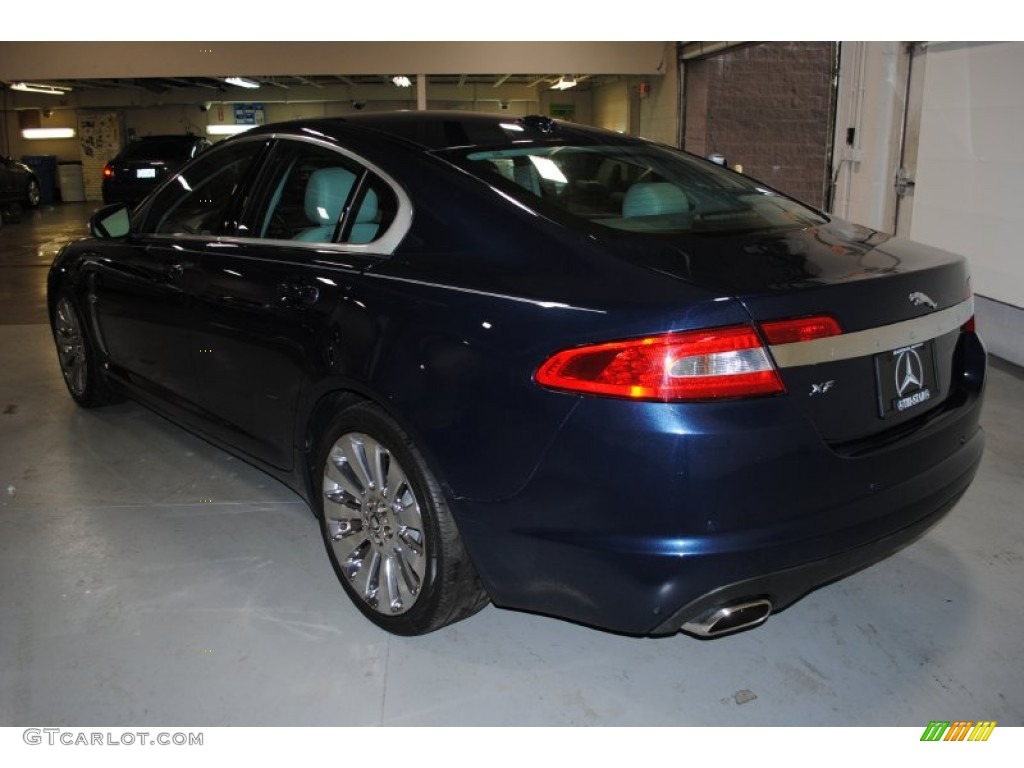 2009 XF Luxury - Indigo Blue Metallic / Dove/Charcoal photo #5