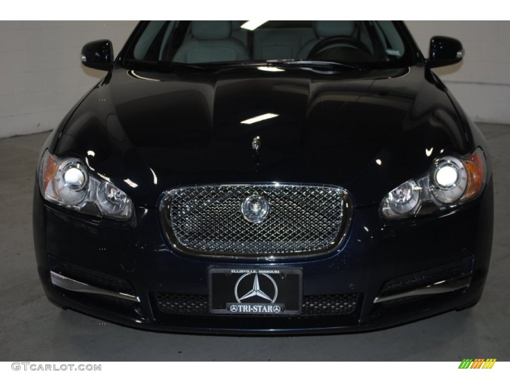 2009 XF Luxury - Indigo Blue Metallic / Dove/Charcoal photo #10