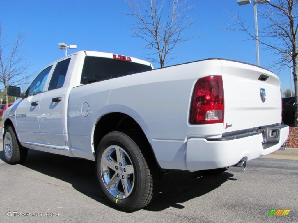 2012 Ram 1500 Express Quad Cab - Bright White / Dark Slate Gray/Medium Graystone photo #2