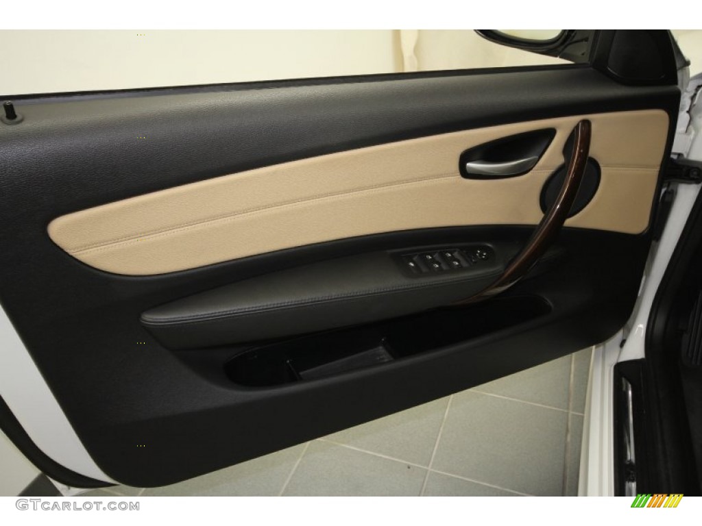 2009 1 Series 128i Convertible - Alpine White / Savanna Beige/Black Boston Leather photo #18