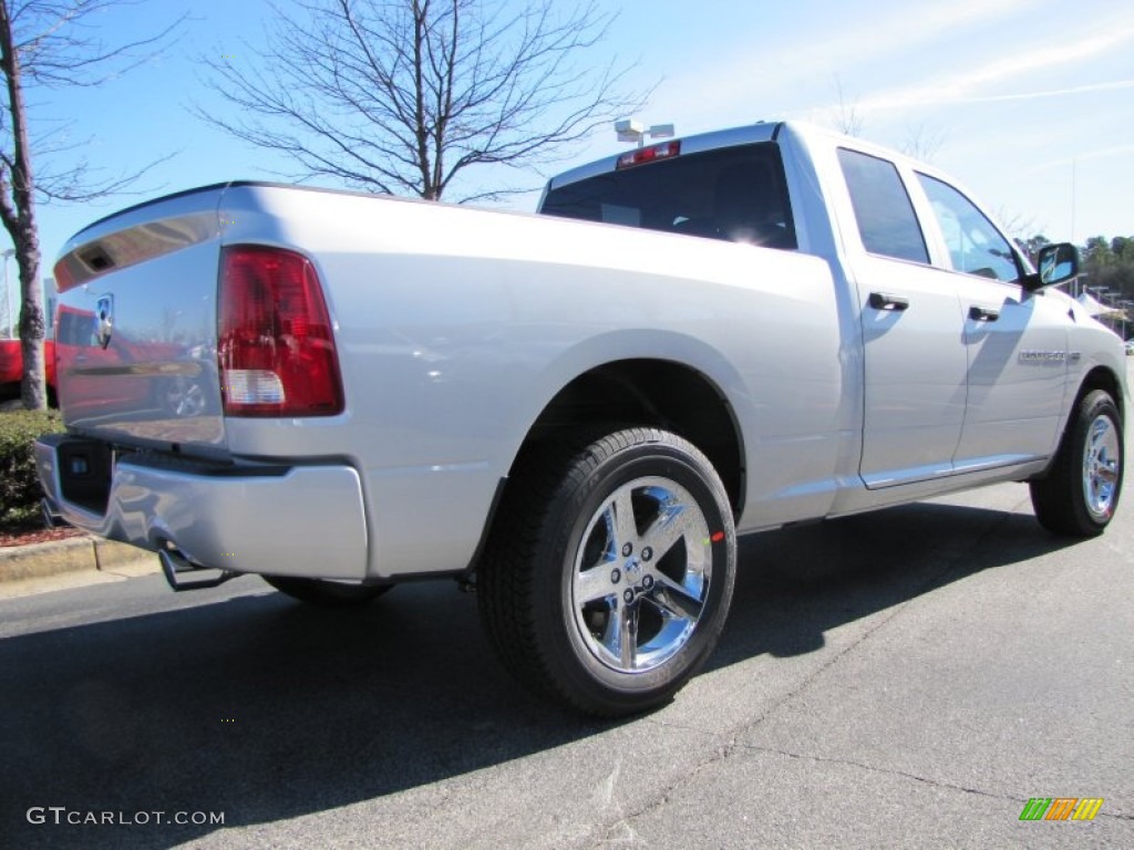 2012 Ram 1500 Express Quad Cab - Bright Silver Metallic / Dark Slate Gray/Medium Graystone photo #3