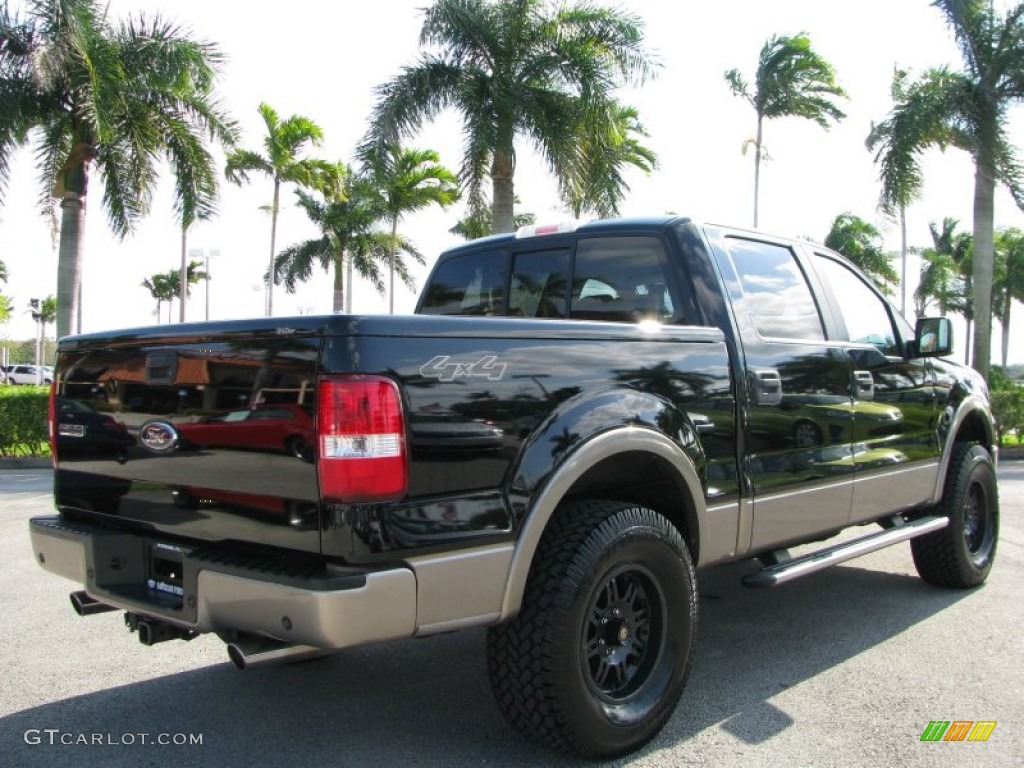 2006 F150 Lariat SuperCrew 4x4 - Black / Tan photo #6