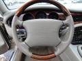 2001 Jaguar XJ Oatmeal Interior Steering Wheel Photo