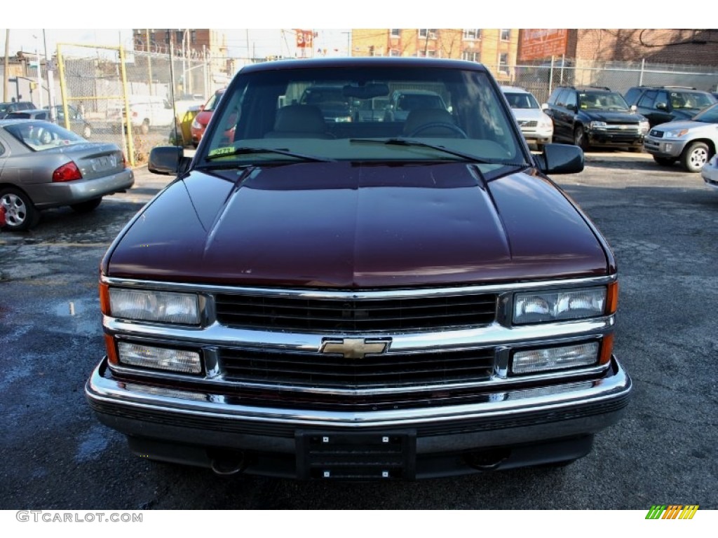 1998 C/K K1500 Silverado Extended Cab 4x4 - Dark Carmine Red Metallic / Neutral photo #5
