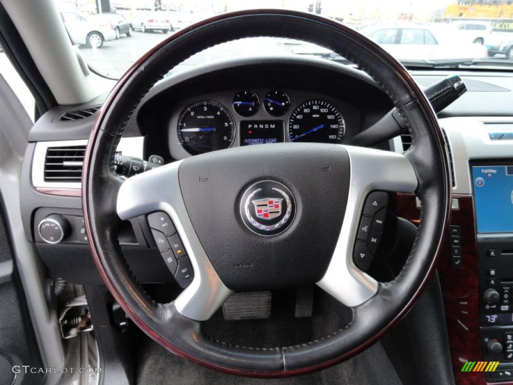 2007 Cadillac Escalade ESV AWD Ebony/Ebony Steering Wheel Photo #60382144