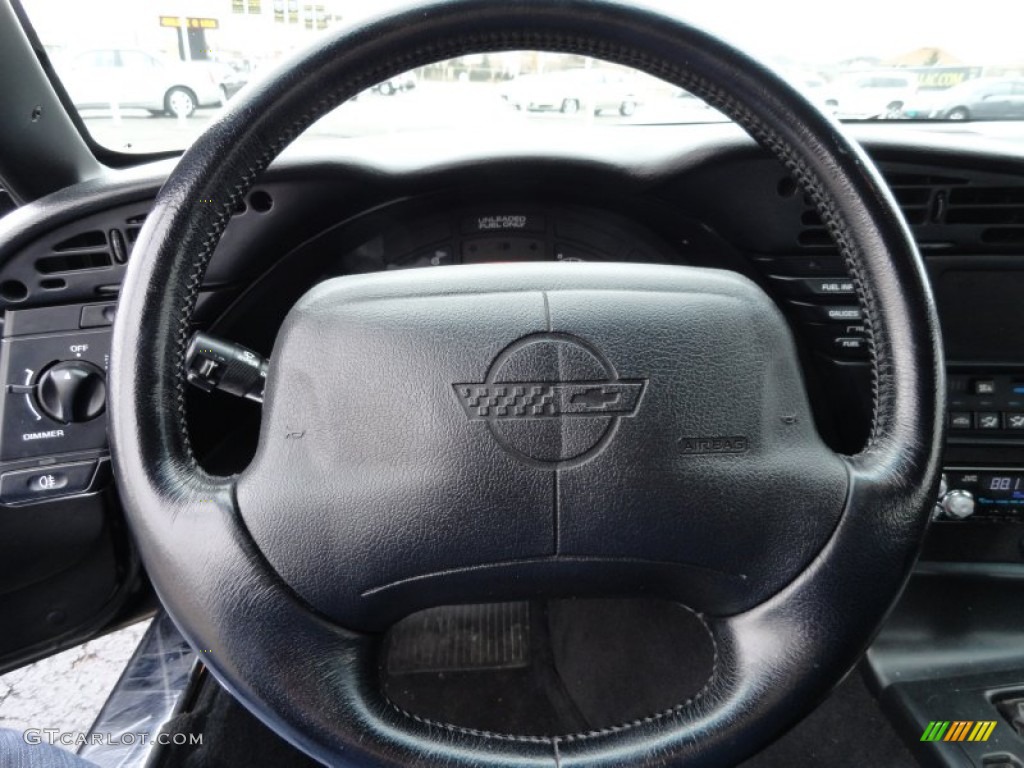 1996 Chevrolet Corvette Coupe Black Steering Wheel Photo #60382543
