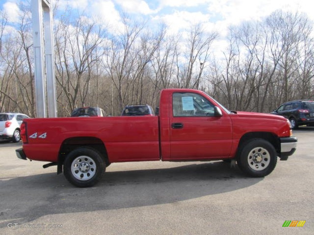 2006 Silverado 1500 LS Regular Cab 4x4 - Victory Red / Dark Charcoal photo #4