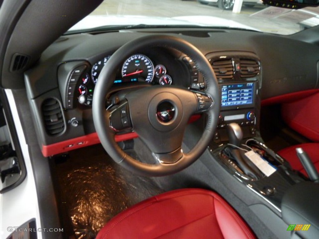 2012 Chevrolet Corvette Grand Sport Coupe Red Steering Wheel Photo #60384332