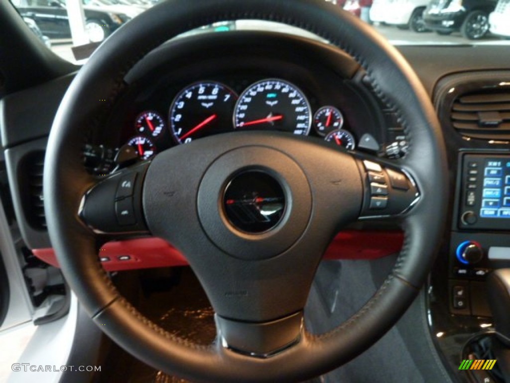 2012 Chevrolet Corvette Grand Sport Coupe Red Steering Wheel Photo #60384361