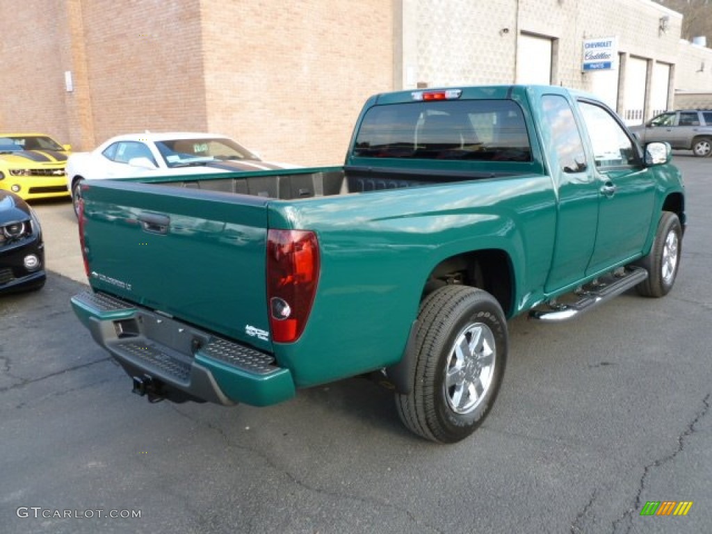 Fleet Green 2012 Chevrolet Colorado LT Extended Cab 4x4 Exterior Photo #60385390