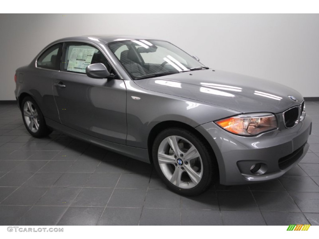 2012 1 Series 128i Coupe - Space Grey Metallic / Black photo #1