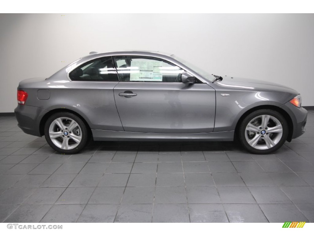 2012 1 Series 128i Coupe - Space Grey Metallic / Black photo #2