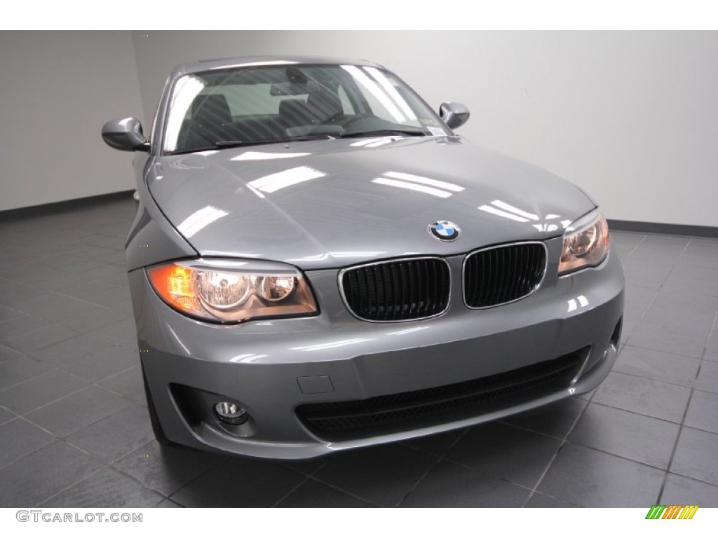 2012 1 Series 128i Coupe - Space Grey Metallic / Black photo #5