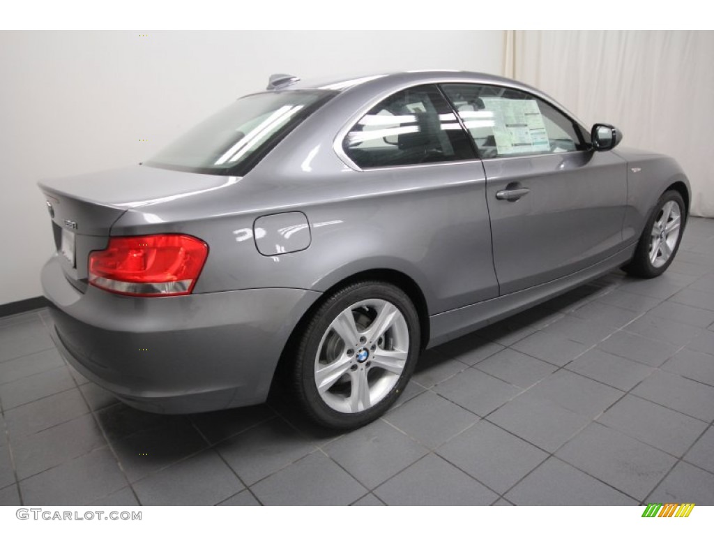 2012 1 Series 128i Coupe - Space Grey Metallic / Black photo #8