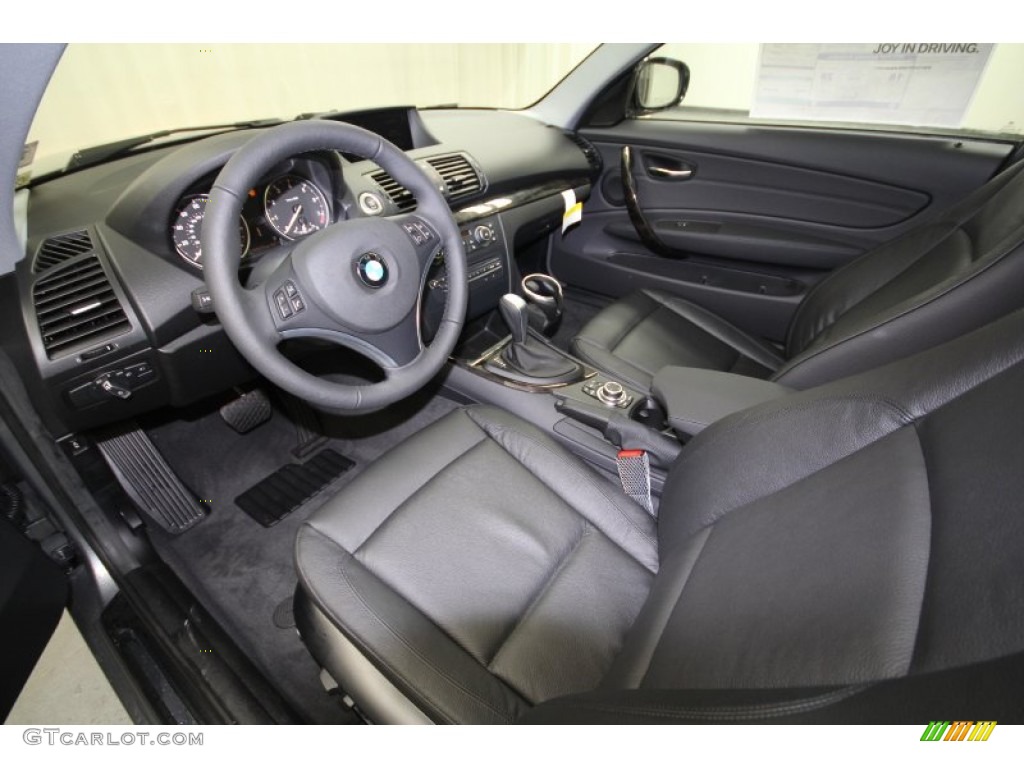 2012 1 Series 128i Coupe - Space Grey Metallic / Black photo #11