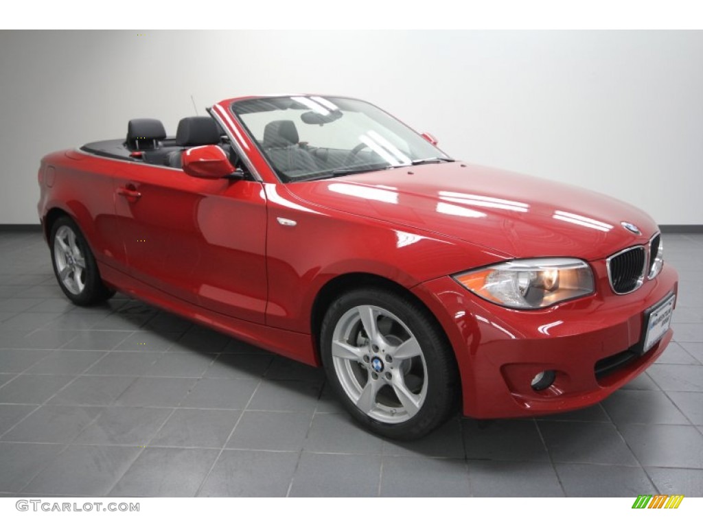 2012 1 Series 128i Convertible - Crimson Red / Black photo #1