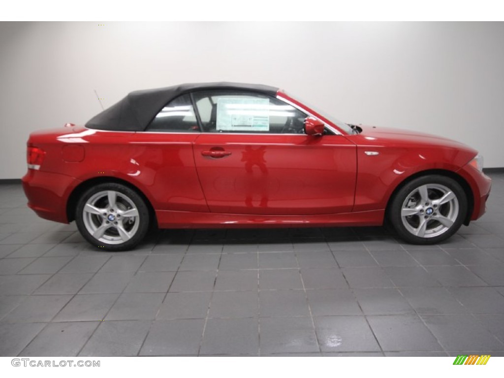 2012 1 Series 128i Convertible - Crimson Red / Black photo #2