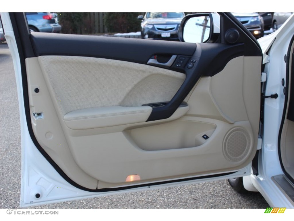 2010 Acura TSX Sedan Parchment Door Panel Photo #60387935