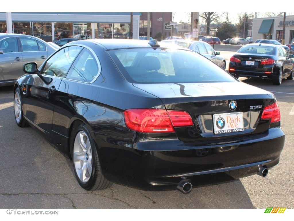 2011 3 Series 335i Coupe - Black Sapphire Metallic / Black photo #7