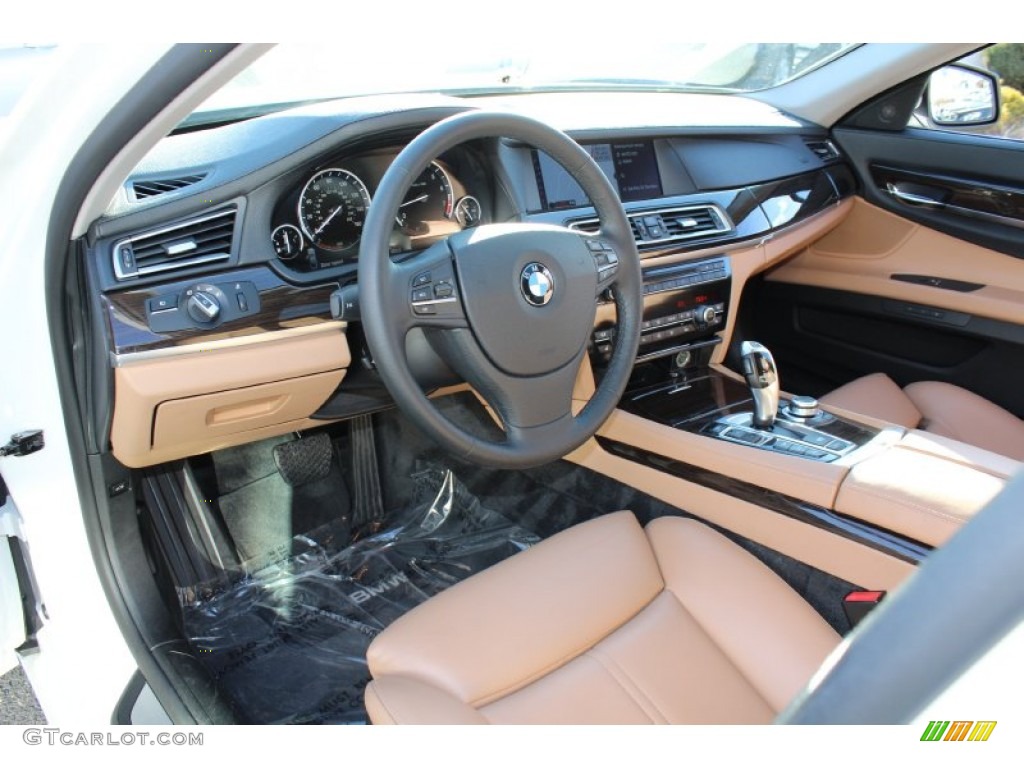 Saddle/Black Nappa Leather Interior 2010 BMW 7 Series 750i xDrive Sedan Photo #60390214
