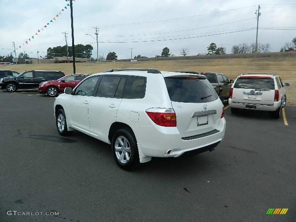 2010 Highlander V6 - Blizzard White Pearl / Sand Beige photo #5