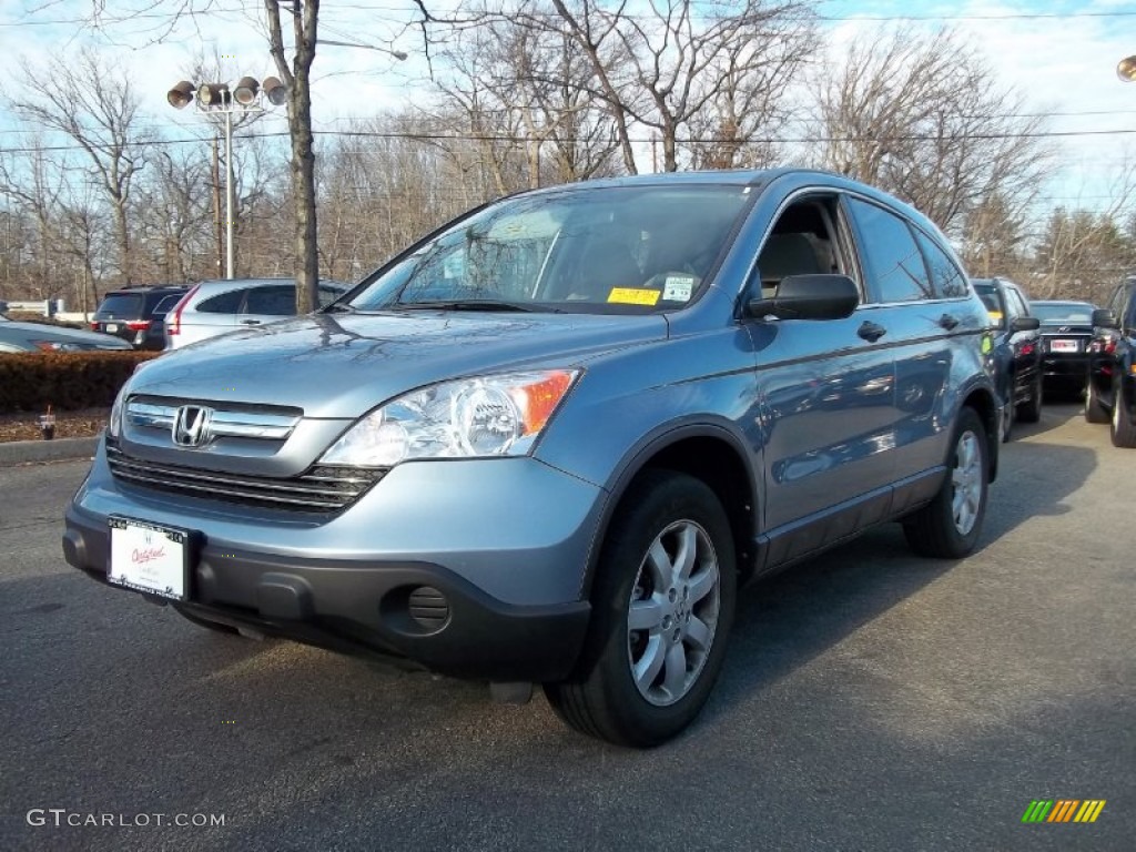 2009 CR-V EX 4WD - Glacier Blue Metallic / Gray photo #2