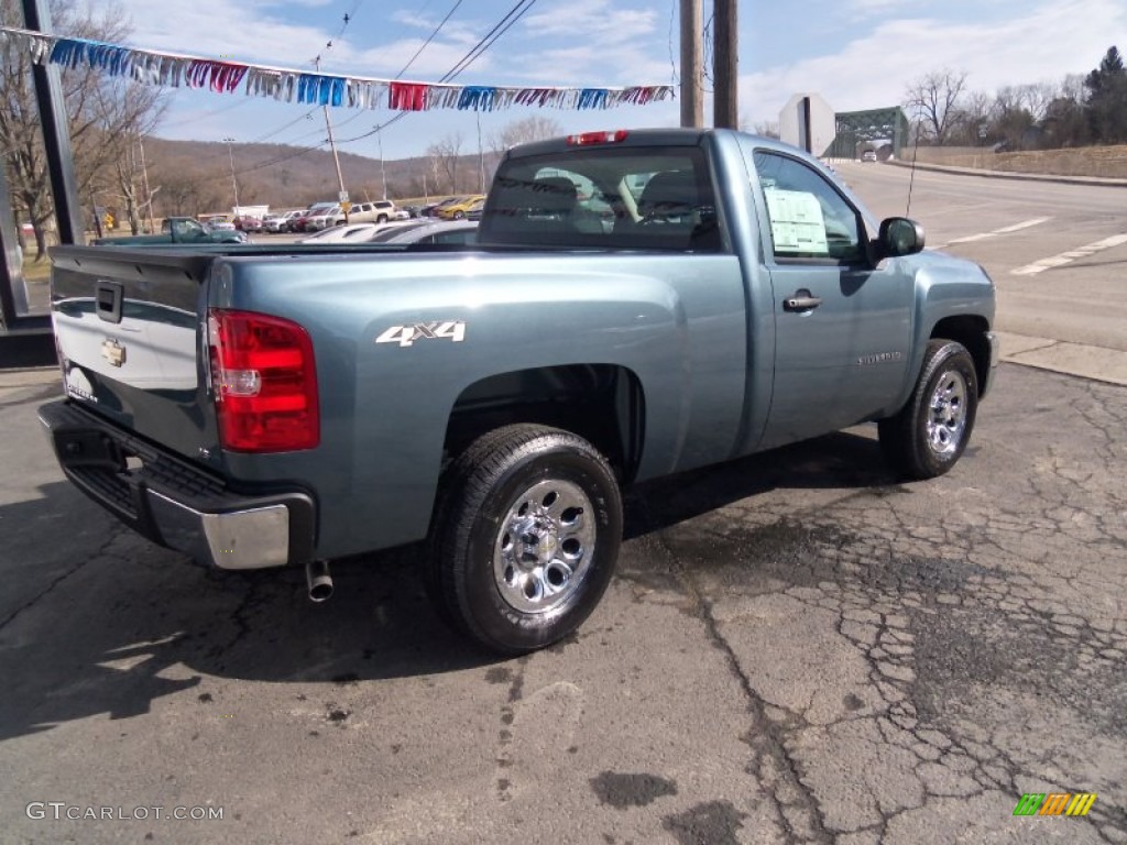 2012 Silverado 1500 LS Regular Cab 4x4 - Blue Granite Metallic / Dark Titanium photo #3