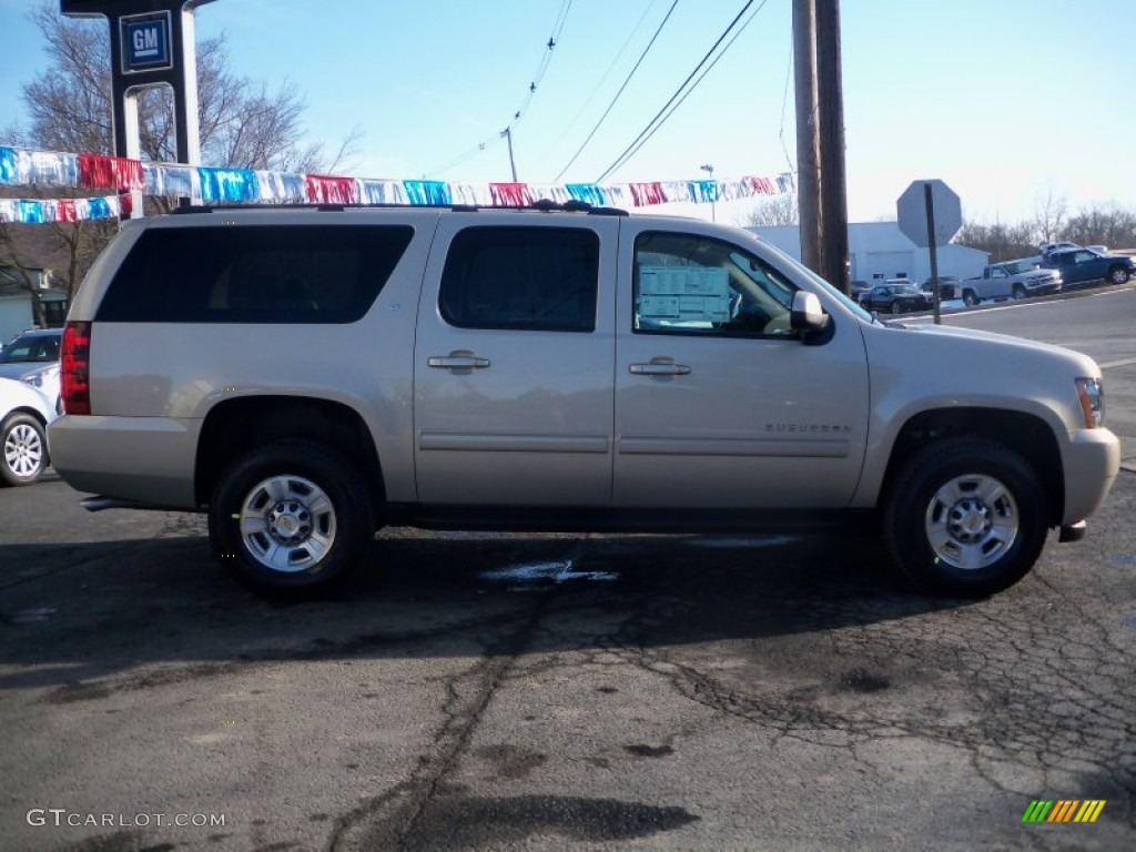 2012 Suburban 2500 LT 4x4 - Gold Mist Metallic / Light Cashmere/Dark Cashmere photo #4