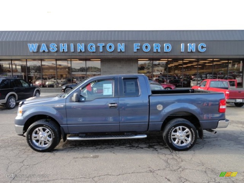 2006 F150 XLT SuperCab 4x4 - Medium Wedgewood Blue Metallic / Medium/Dark Flint photo #1