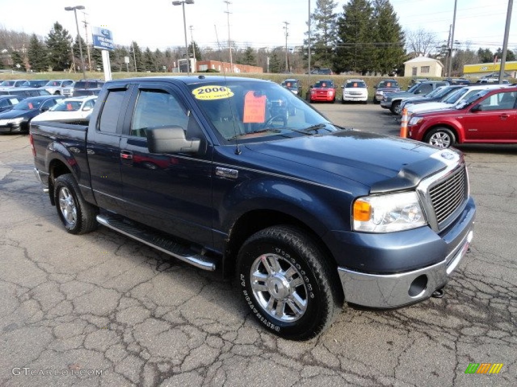 2006 F150 XLT SuperCab 4x4 - Medium Wedgewood Blue Metallic / Medium/Dark Flint photo #7