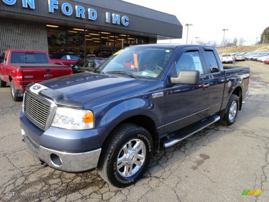 2006 F150 XLT SuperCab 4x4 - Medium Wedgewood Blue Metallic / Medium/Dark Flint photo #9