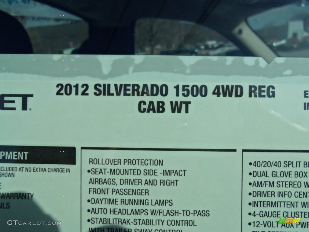 2012 Silverado 1500 Work Truck Regular Cab 4x4 - Silver Ice Metallic / Dark Titanium photo #28