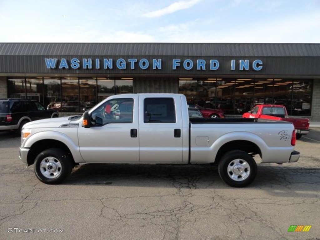 2011 F250 Super Duty XLT Crew Cab 4x4 - Ingot Silver Metallic / Steel Gray photo #1