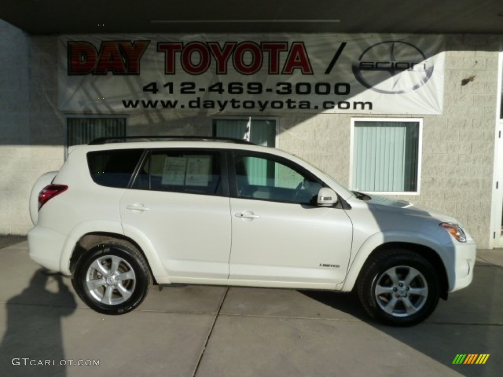 2010 RAV4 Limited 4WD - Blizzard White Pearl / Ash Gray photo #1