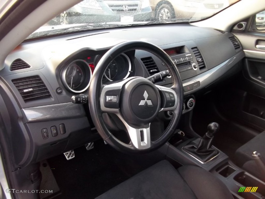 2008 Mitsubishi Lancer Evolution GSR Black Dashboard Photo #60396773