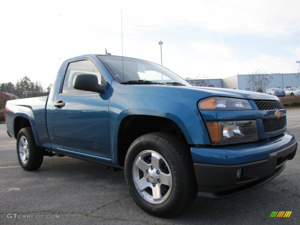 Aqua Blue Metallic 2011 Chevrolet Colorado LT Regular Cab Exterior Photo #60399683