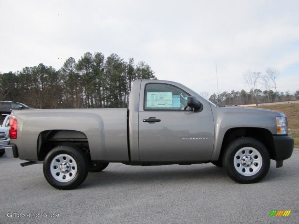 Graystone Metallic 2012 Chevrolet Silverado 1500 Work Truck Regular Cab Exterior Photo #60400139