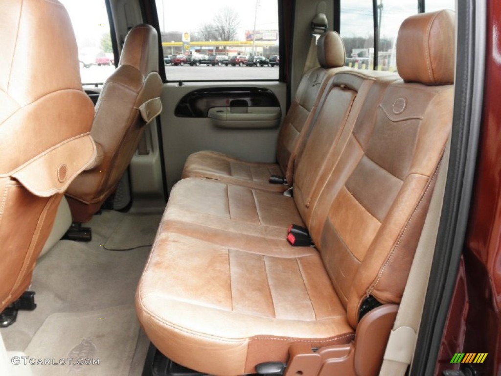 Castano Brown Leather Interior 2007 Ford F250 Super Duty King Ranch Crew Cab 4x4 Photo #60400742