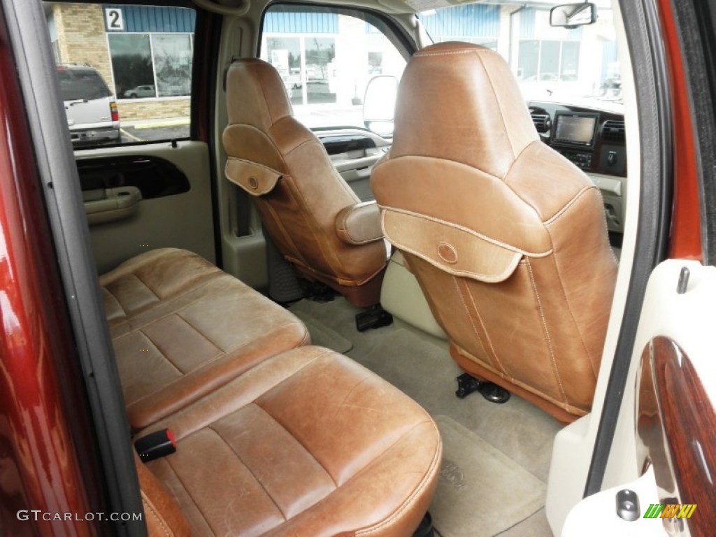 Castano Brown Leather Interior 2007 Ford F250 Super Duty King Ranch Crew Cab 4x4 Photo #60400786