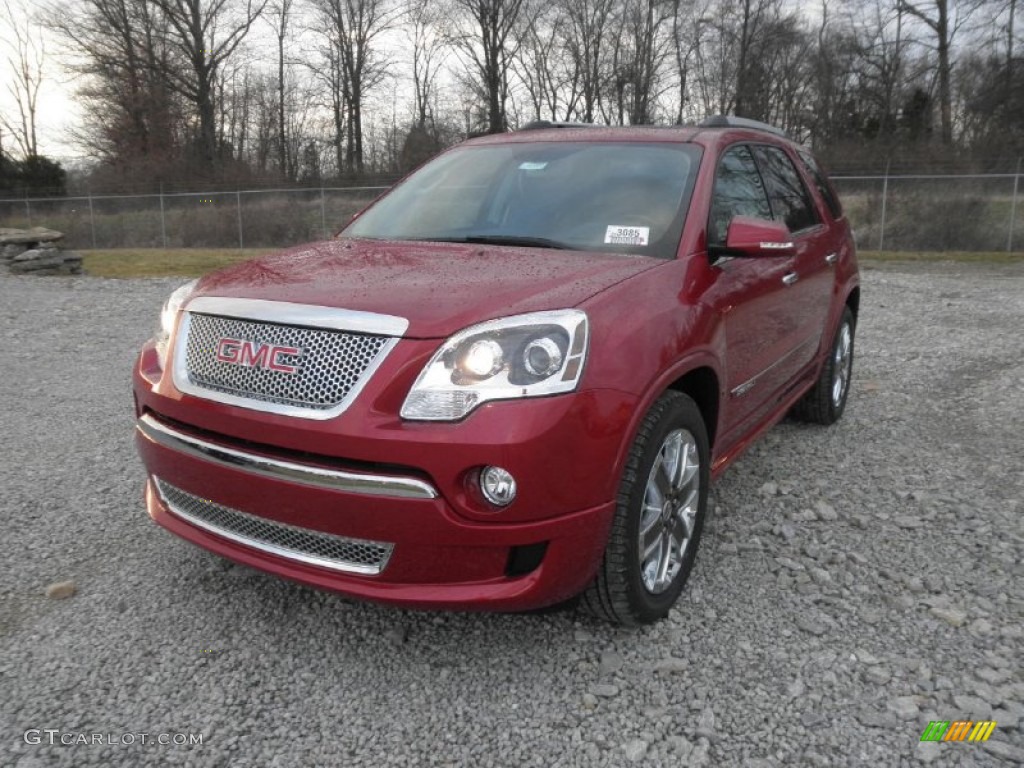 2012 Acadia Denali AWD - Crystal Red Tintcoat / Ebony photo #3