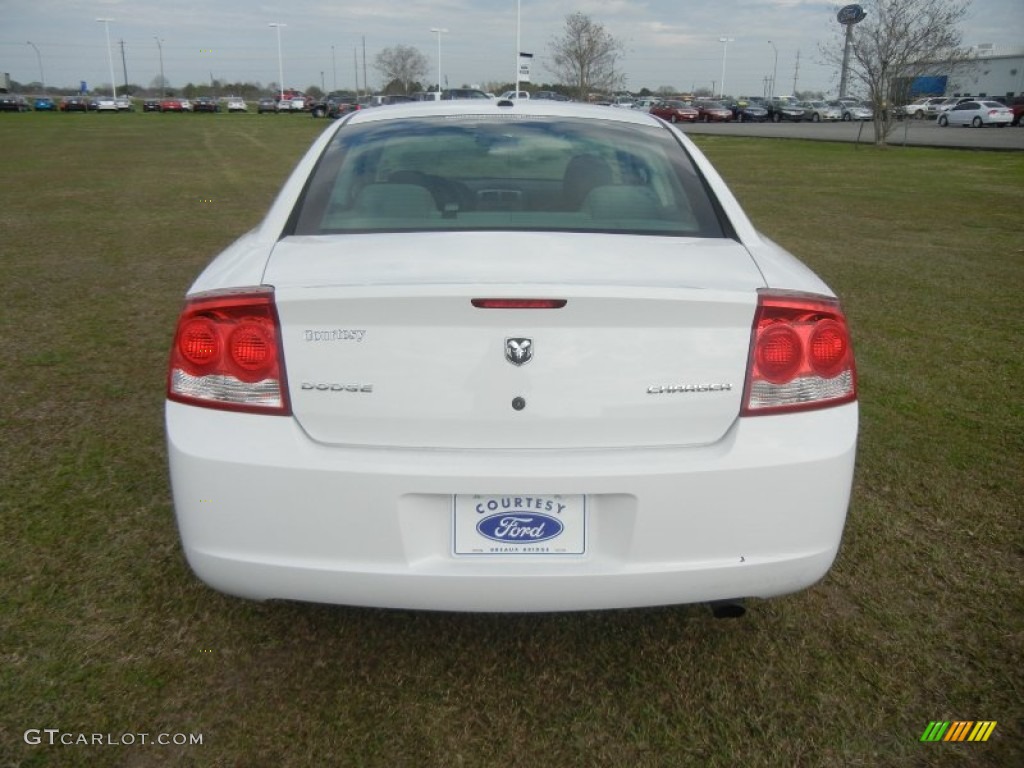 2010 Charger 3.5L - Stone White / Dark Slate Gray/Light Slate Gray photo #3