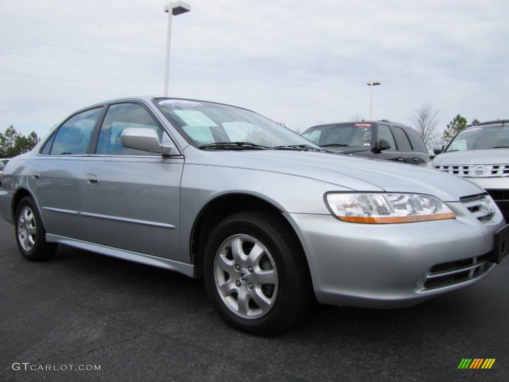 2002 Accord EX Sedan - Satin Silver Metallic / Quartz Gray photo #4