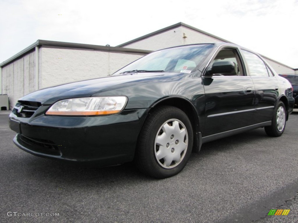 1998 Accord LX Sedan - New Dark Green Pearl / Ivory photo #1