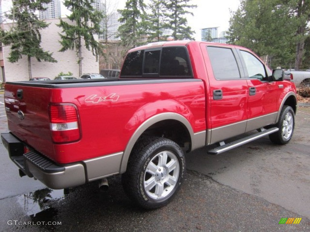 Toreador Red Metallic 2004 Ford F150 Lariat SuperCrew 4x4 Exterior Photo #60409415